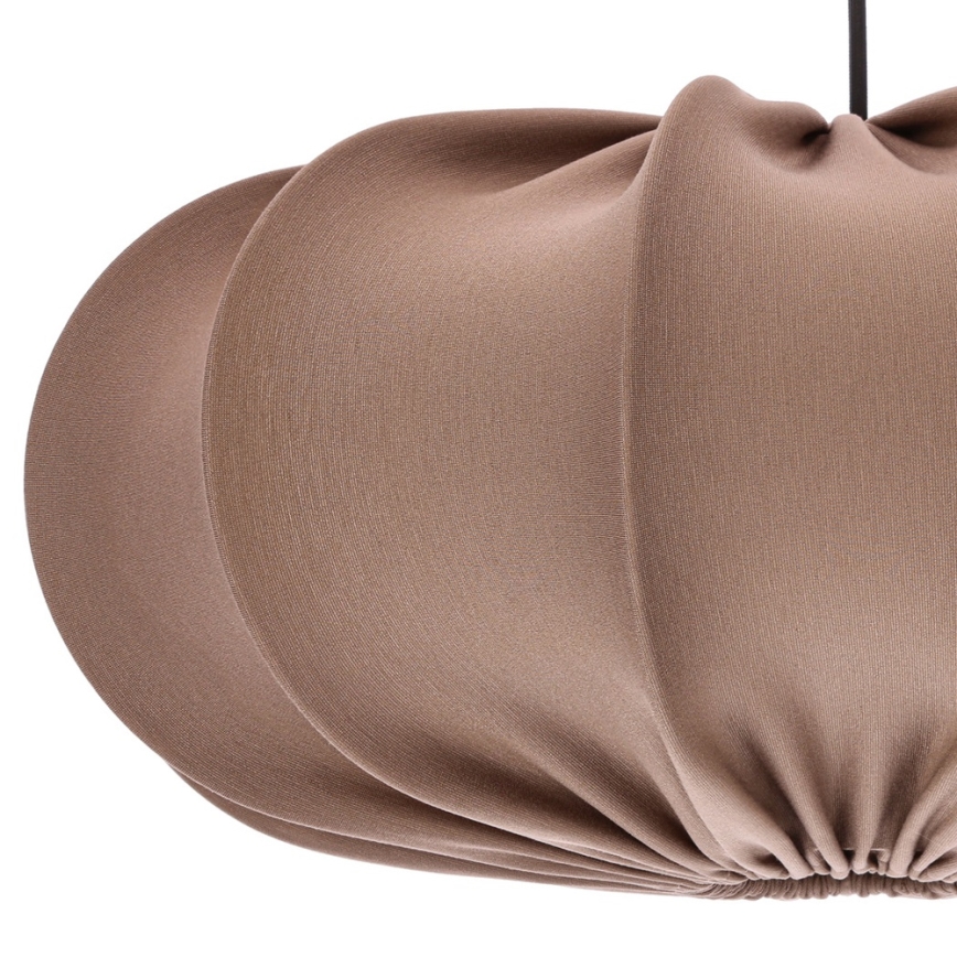 Kábellel függesztett csillár CAFEE 1xE27/40W/230V Ø 52 cm barna