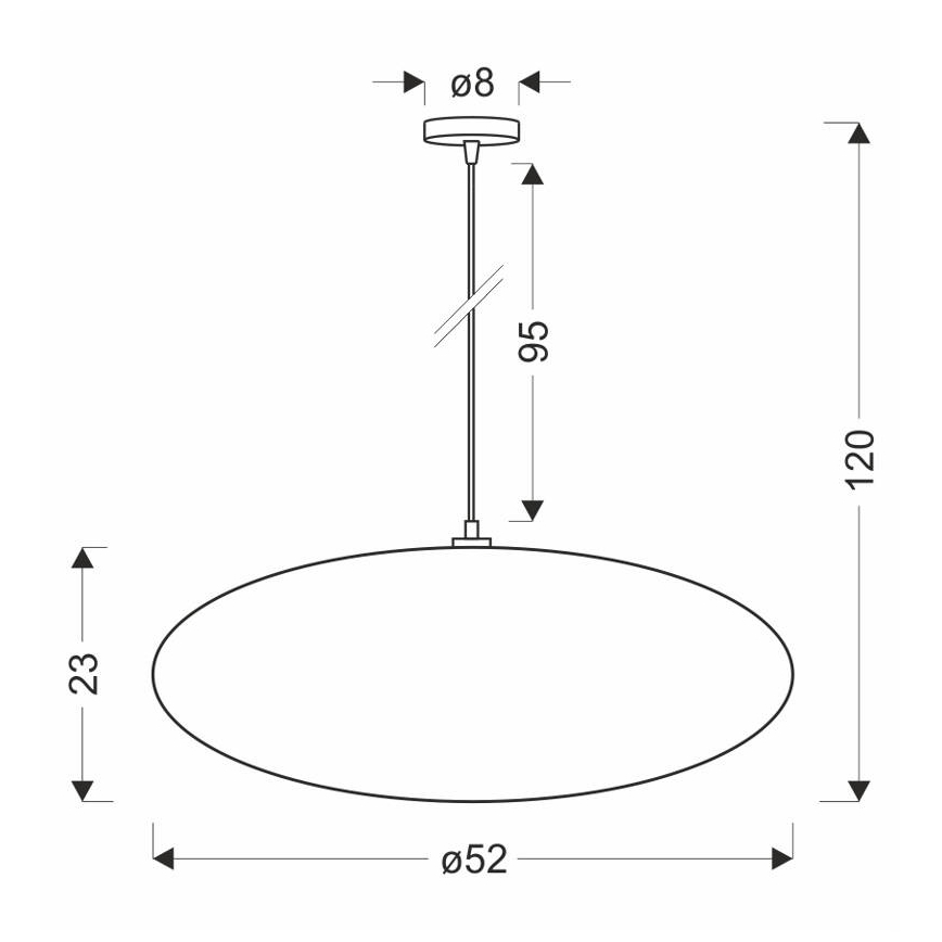 Kábellel függesztett csillár CAFEE 1xE27/40W/230V Ø 52 cm barna