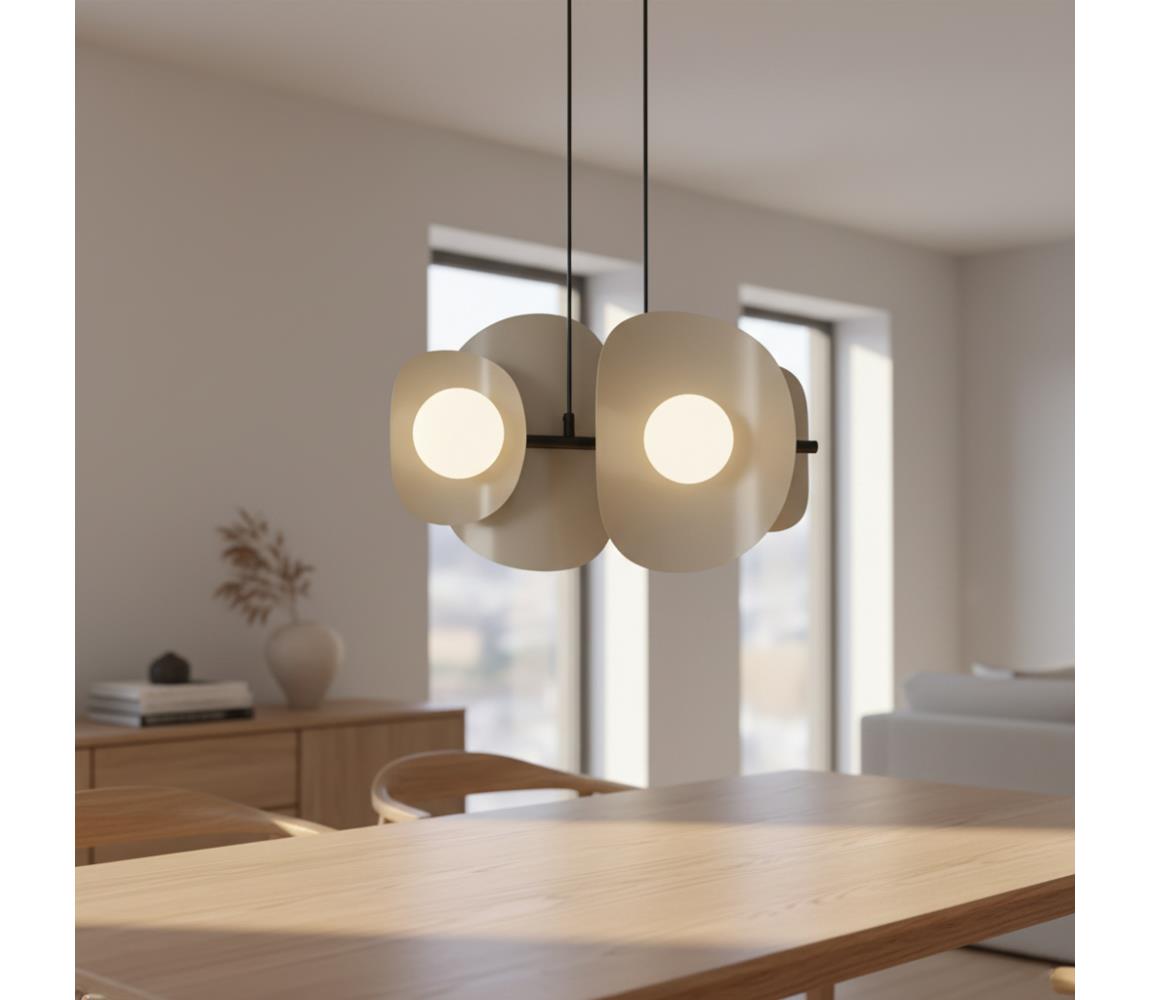 EMIBIG Kábellel függesztett csillár ELEMENTI 4xG9/8W/230V bézs 1493/4