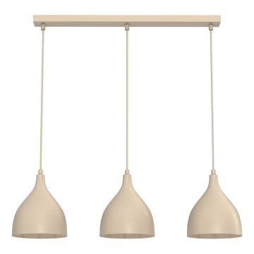 Kábellel függesztett NOAK CLASSIC csillár, 3xE27/15W/230V, bézs