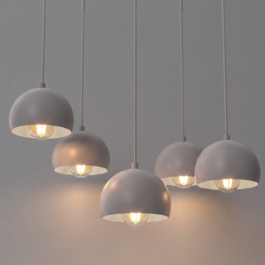 Kábellel függesztett SOOL csillár 5xE27/15W/230V krémszínű