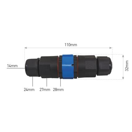 Kábelösszekötő CTL 250V/16A IP68 5x2,5 mm²