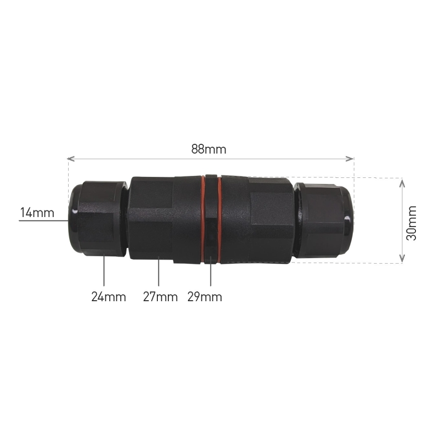 Kábelösszekötő CWF 250V/16A IP68 3x2,5 mm²