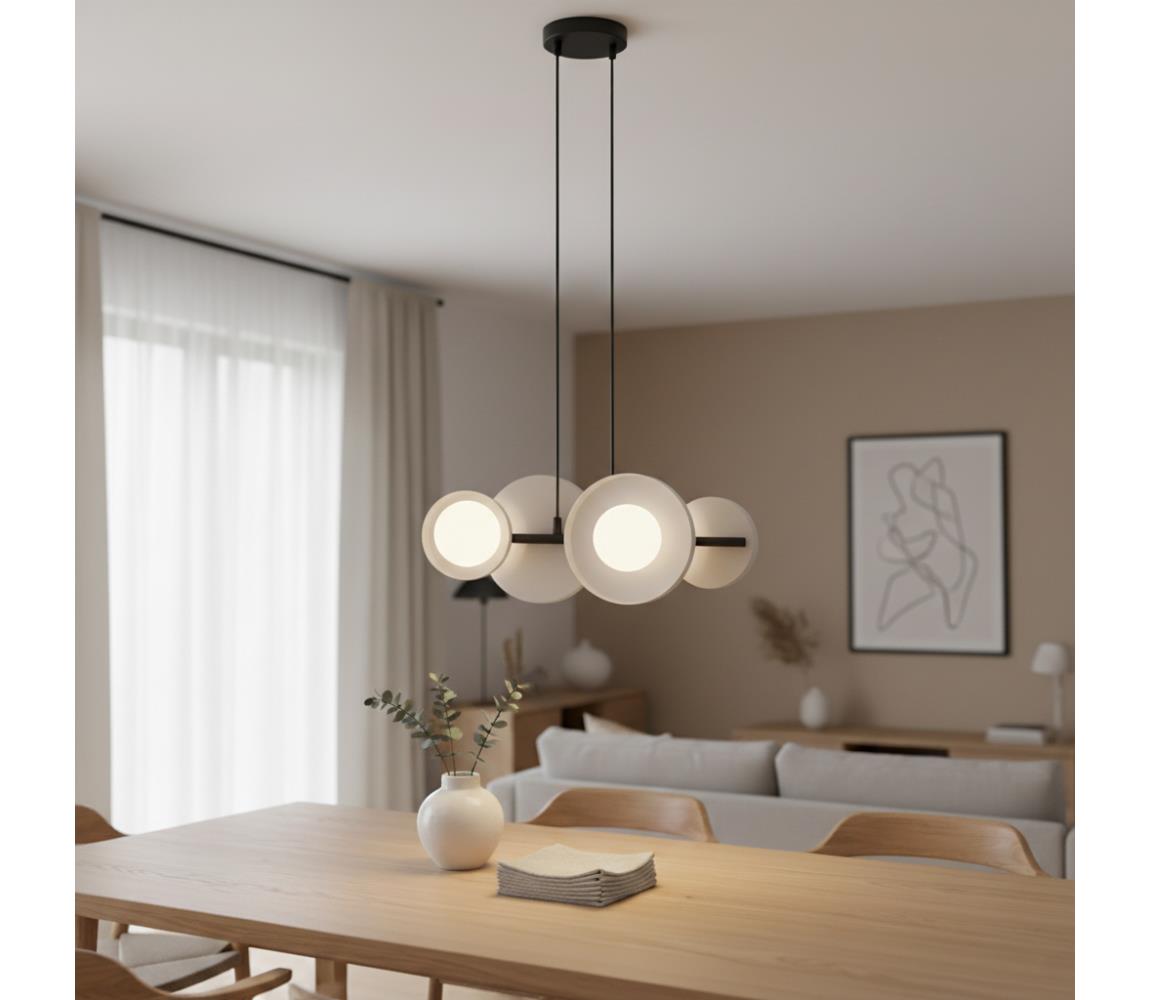 EMIBIG Kábelre akasztható csillár MODEL 4xG9/8W/230V fehér 1487/4