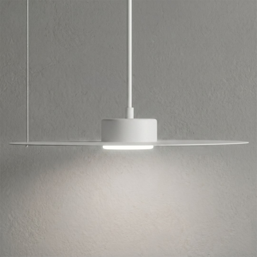 Kábelre akasztható csillár PIATTO 1xGX53/15W/230V, átmérő 35 cm, fehér