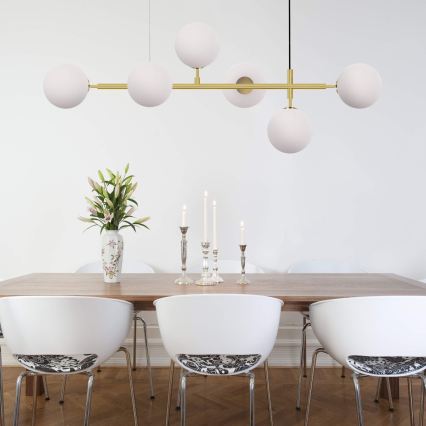 Kábelre függesztett ALISA csillár 6xE14/40W/230V arany