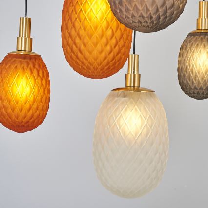 Kábelre függesztett CACTUS csillár 16xG9/5W/230V réz/szürke/fehér