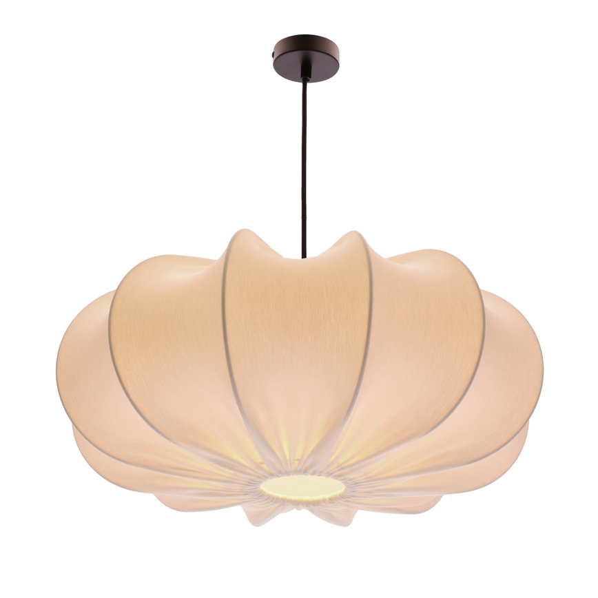 Kábelre függesztett csillár CAFEE 1xE27/40W/230V Ø 52 cm fehér