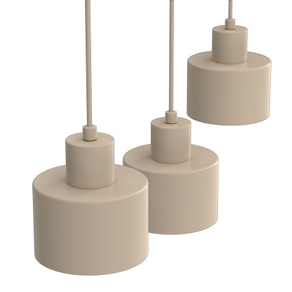 Kábelre függesztett csillár PARKLA 3xE27/15W/230V bézs