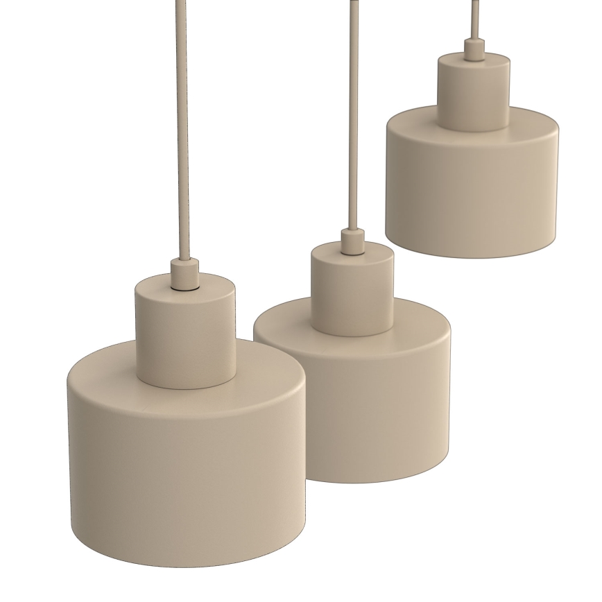 Kábelre függesztett csillár PARKLA 3xE27/15W/230V bézs
