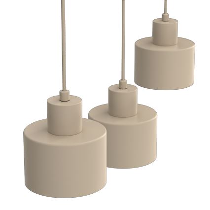 Kábelre függesztett csillár PARKLA 3xE27/15W/230V bézs