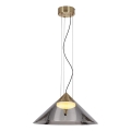 Kábelre függesztett csillár PRESTO 1xGX53/10W/230V átm. 34 cm arany/füstszürke