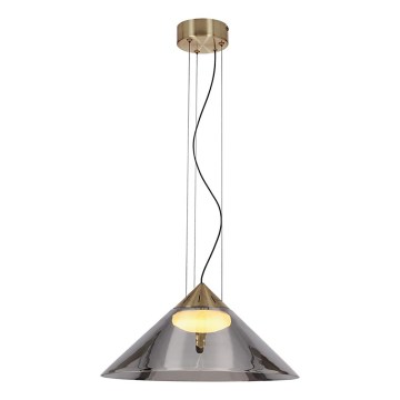 Kábelre függesztett csillár PRESTO 1xGX53/10W/230V átm. 34 cm arany/füstszürke