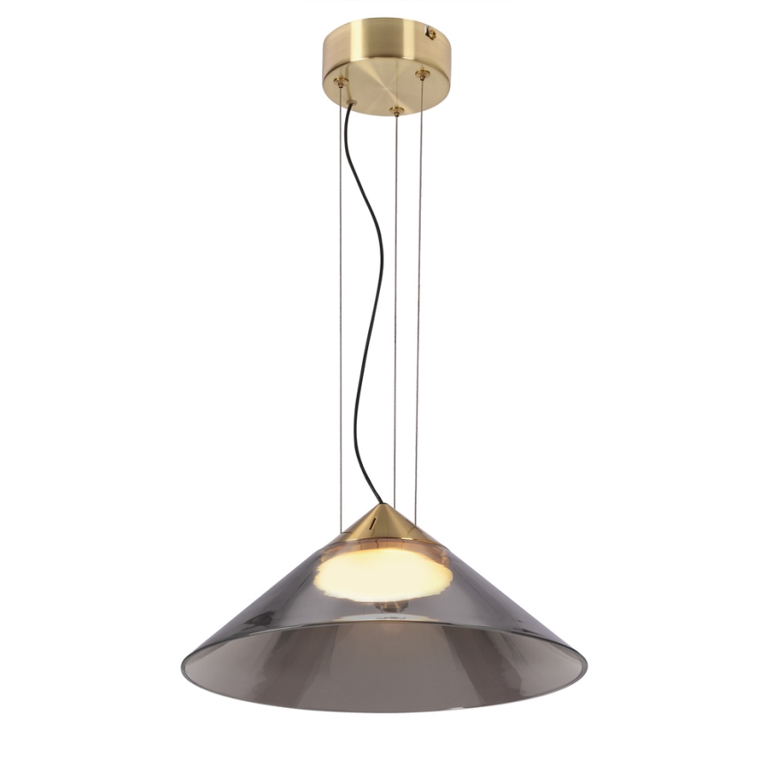 Kábelre függesztett csillár PRESTO 1xGX53/10W/230V átm. 34 cm arany/füstszürke