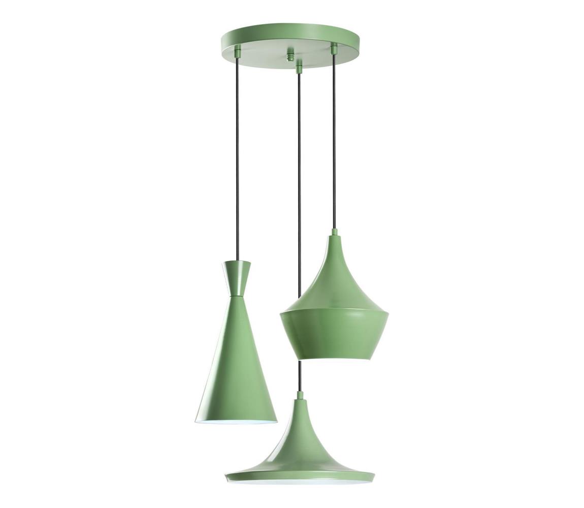 Kábelre függesztett csillár TOM 3xE27/40W/230V zöld 892OPV2093