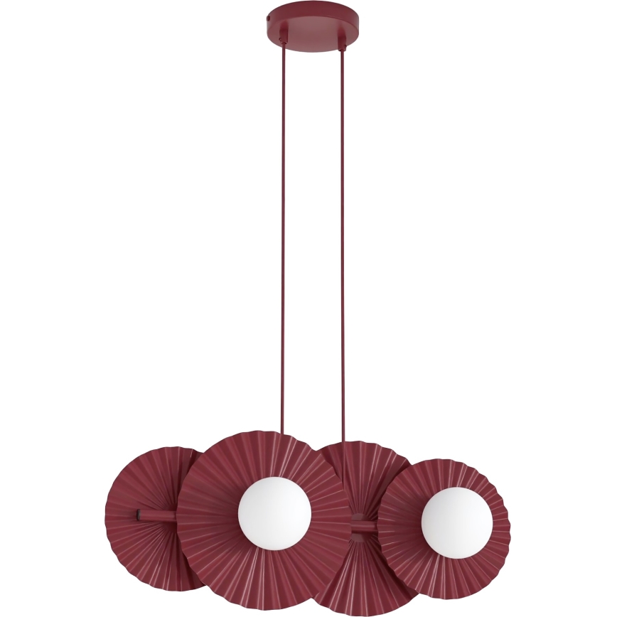 Kábelre függesztett csillár UMBRA 4xG9/8W/230V piros