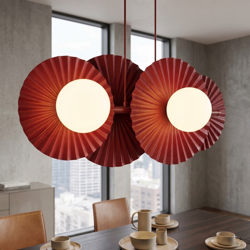 Kábelre függesztett csillár UMBRA 4xG9/8W/230V piros