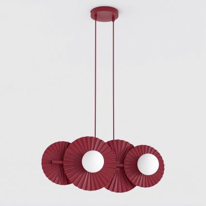 Kábelre függesztett csillár UMBRA 4xG9/8W/230V piros