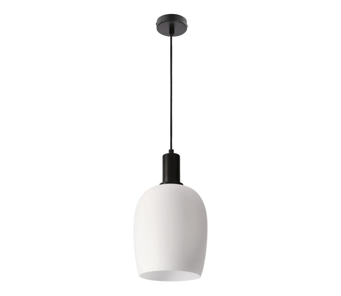 Kábelre függesztett csillár WOLKEN 1xE27/40W/230V fehér/fekete 31