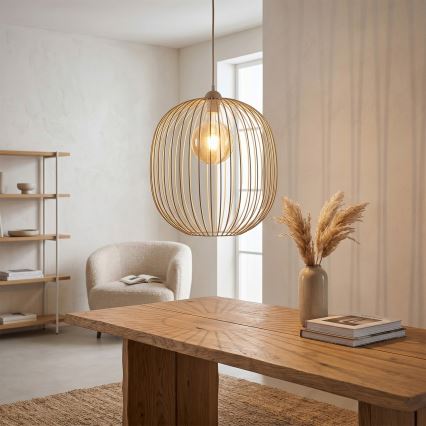 Kábelre függesztett DESTELLO csillár, 1xE27/15W/230V, átm. 33 cm, bézs