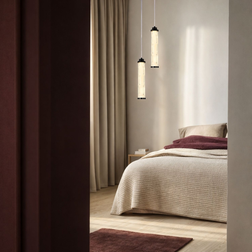 Kábelre függesztett LED csillár CORTE LED/10W/230V fekete