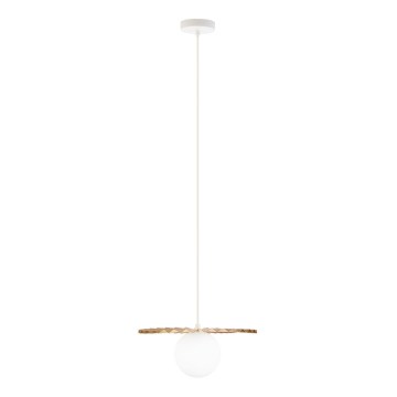 Kábelre függesztett SUNPLISS csillár 1xG9/10W/230V Ø 30 cm arany/krémszínű