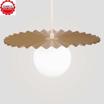 Kábelre függesztett SUNPLISS csillár 1xG9/10W/230V Ø 30 cm arany/krémszínű