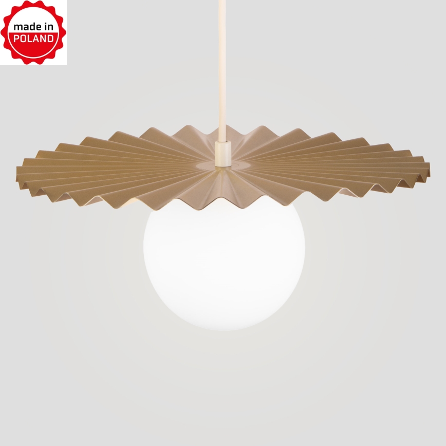 Kábelre függesztett SUNPLISS csillár 1xG9/10W/230V Ø 30 cm arany/krémszínű