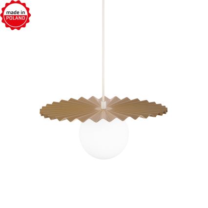 Kábelre függesztett SUNPLISS csillár 1xG9/10W/230V Ø 30 cm arany/krémszínű