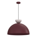 Kábelre függeszthető csillár NEVIS 1xE27/15W/230V, átmérő 50 cm, bordó