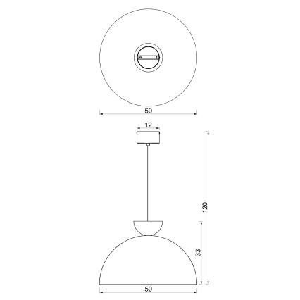 Kábelre függeszthető csillár NEVIS 1xE27/15W/230V, átmérő 50 cm, bordó