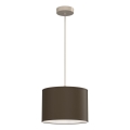 Kábelre szerelt csillár ARDEN 1xE27/15W/230V, átm. 25 cm, bézs/barna