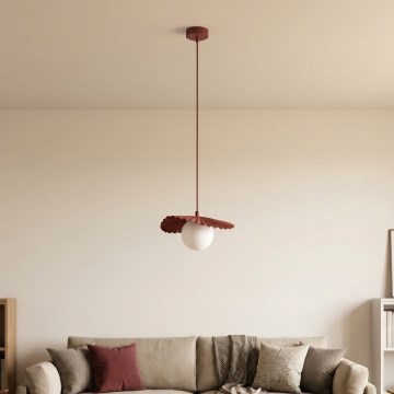 Kábelre szerelt csillár FLORA 1xG9/8W/230V piros