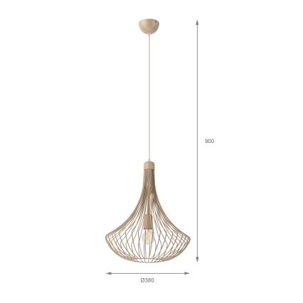 Kábelre szerelt függeszték BALERINA 1xE27/15W/230V bézs