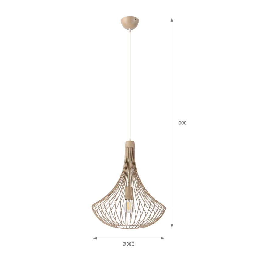 Kábelre szerelt függeszték BALERINA 1xE27/15W/230V bézs