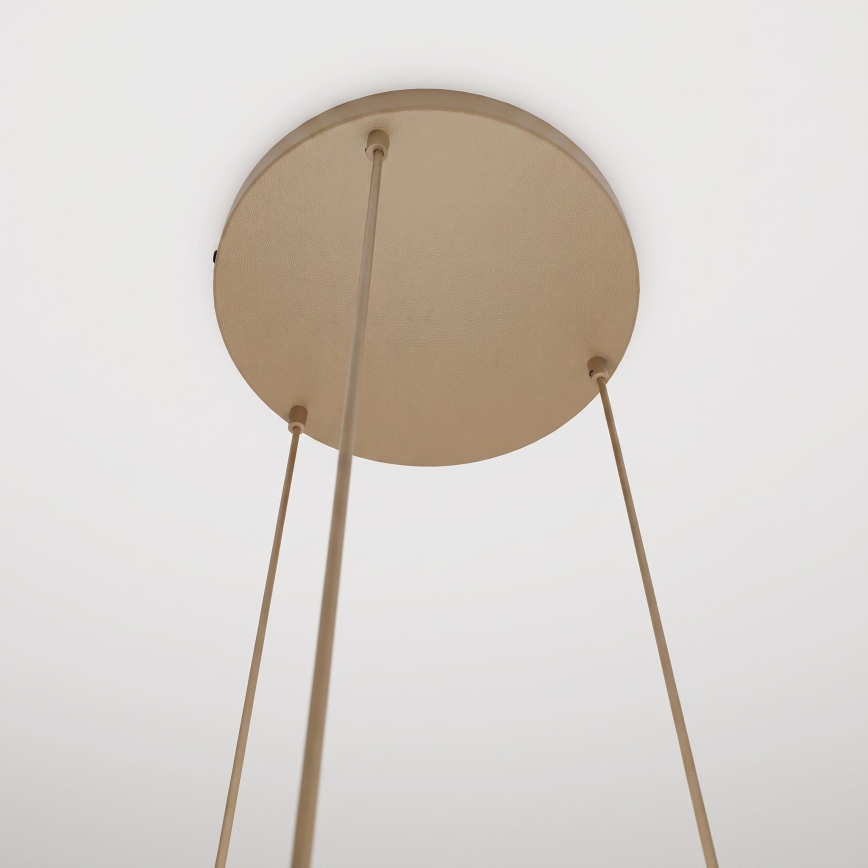 Kábelre szerelt függőlámpa COSMO 3xE14/10W/230V Ø 40 cm bézs/fehér