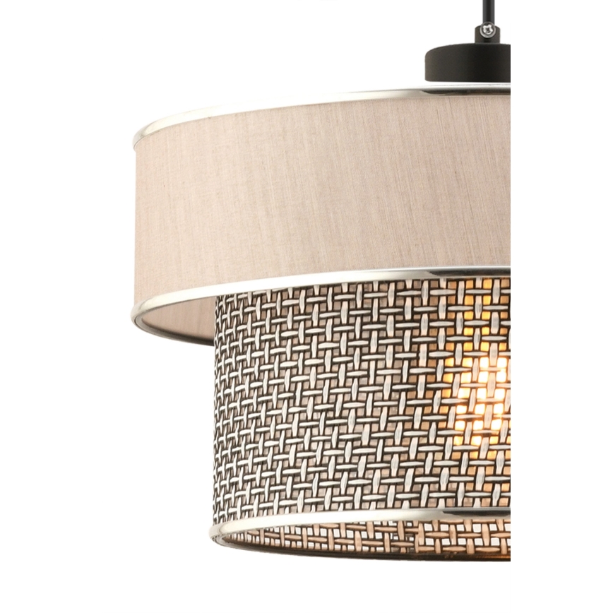 Kábelre szerelt függőlámpa ERO 1xE27/60W/230V krémszínű/szürke