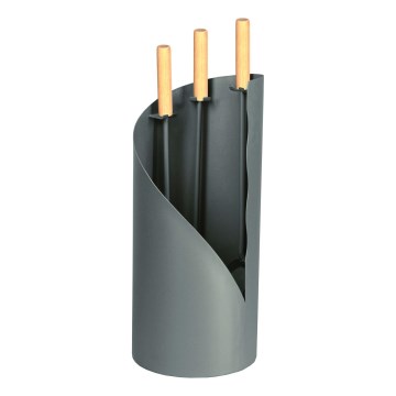 Kandalló szerszámok 4 db antracit/lucfenyő