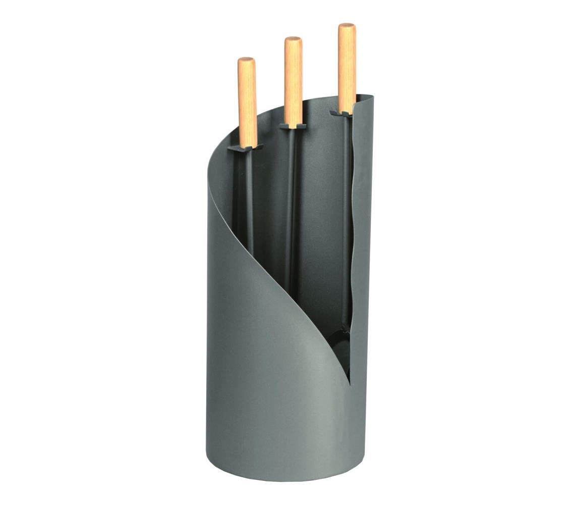 Lienbacher Kandalló szerszámok 4 db antracit/lucfenyő 21.02.711.2