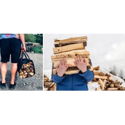 Kandallófának való táska 100x45 cm fekete