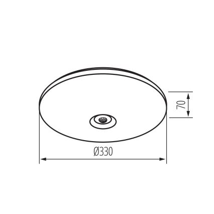 FOGLER LED mennyezeti lámpa, mozgás- és alkonyatérzékelővel, LED/17W/230V, átm. 33 cm