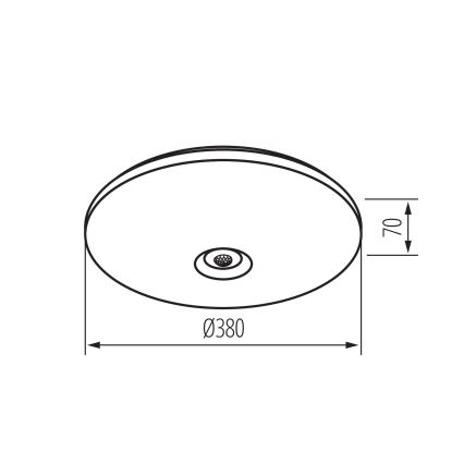 LED mennyezeti lámpatest mozgás- és alkonyérzékelővel FOGLER LED/24W/230V Ø 38 cm