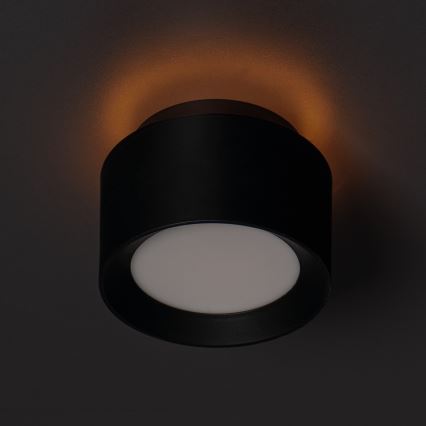 LED spotlámpa SONOR LED/12W/230V 3000/4000/5700K + LED/1,5W 2200K átm. 14 cm fekete