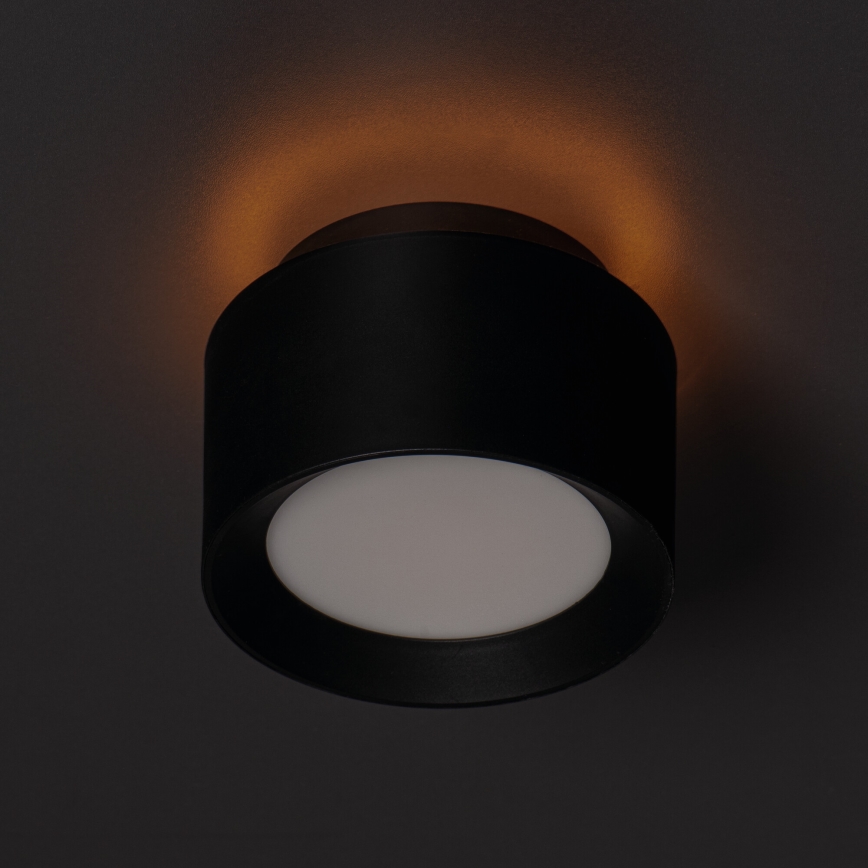 LED spotlámpa SONOR LED/12W/230V 3000/4000/5700K + LED/1,5W 2200K átm. 14 cm fekete