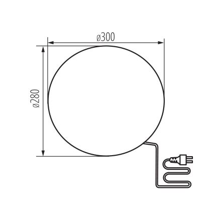 Kültéri lámpa STONO 1xE27/25W/230V átmérő 30 cm IP65