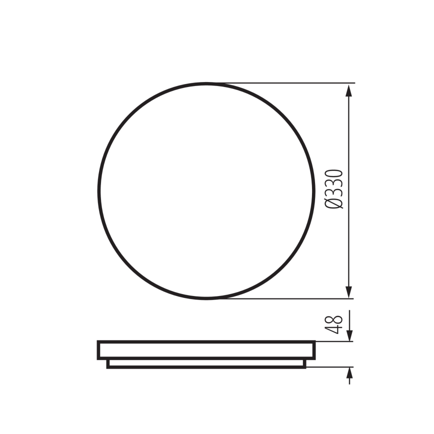 LED mennyezeti lámpa VARSO LED/22/30W/230V 3000/4000/6500K átm. 33 cm IP54