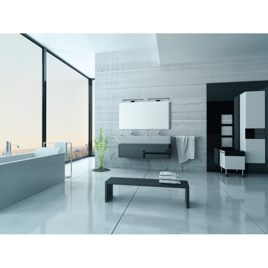 LED fürdőszobai tükörvilágítás ASTEN LED/12W/230V IP44 fekete