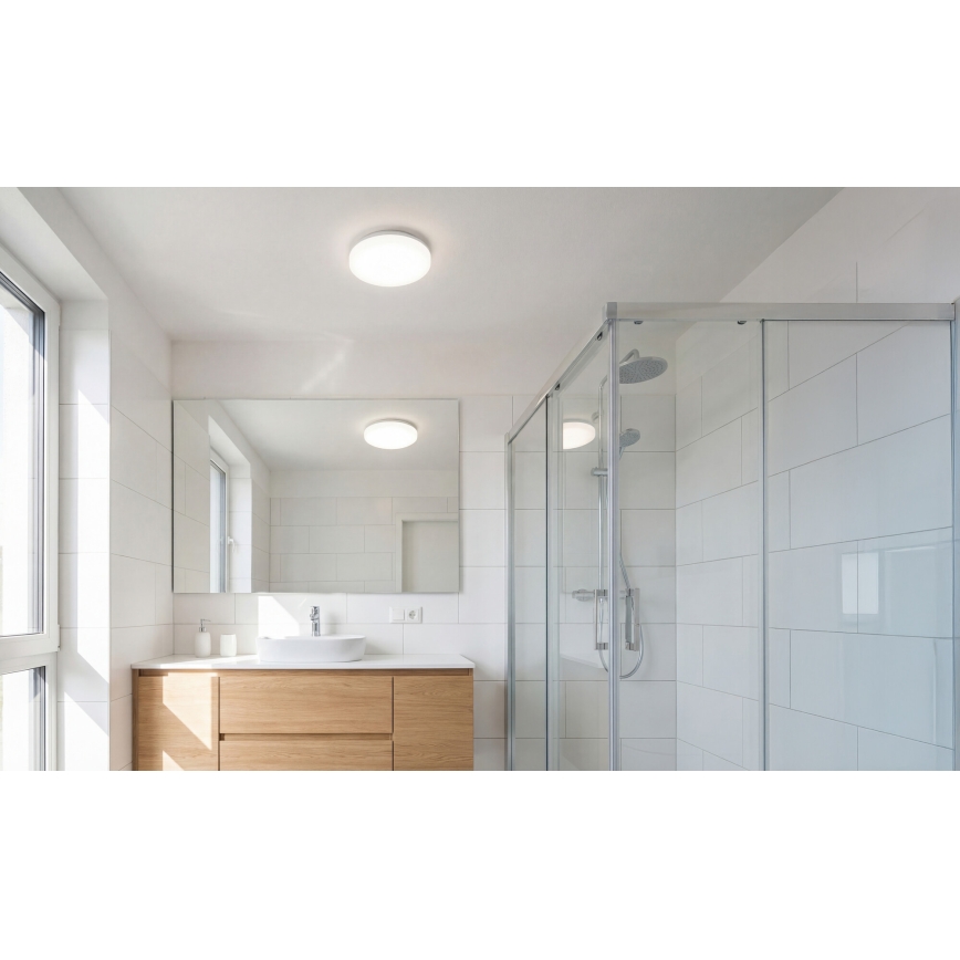 LED mennyezeti lámpa mozgás- és alkonyérzékelővel VARSO LED/22/30W/230V 3000/4000/6500K átmérő 33 cm IP54