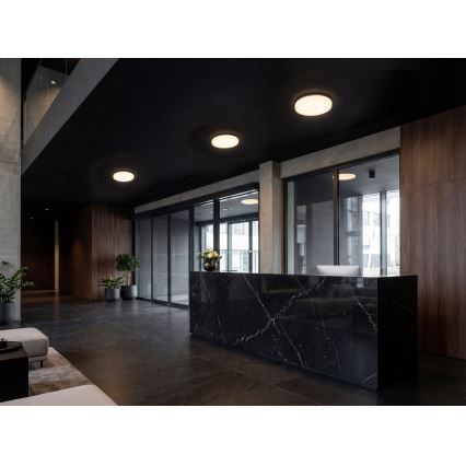 LED mennyezeti lámpa mozgás- és alkonyérzékelővel VARSO LED/22/30W/230V 3000/4000/6500K átmérő 33 cm IP54