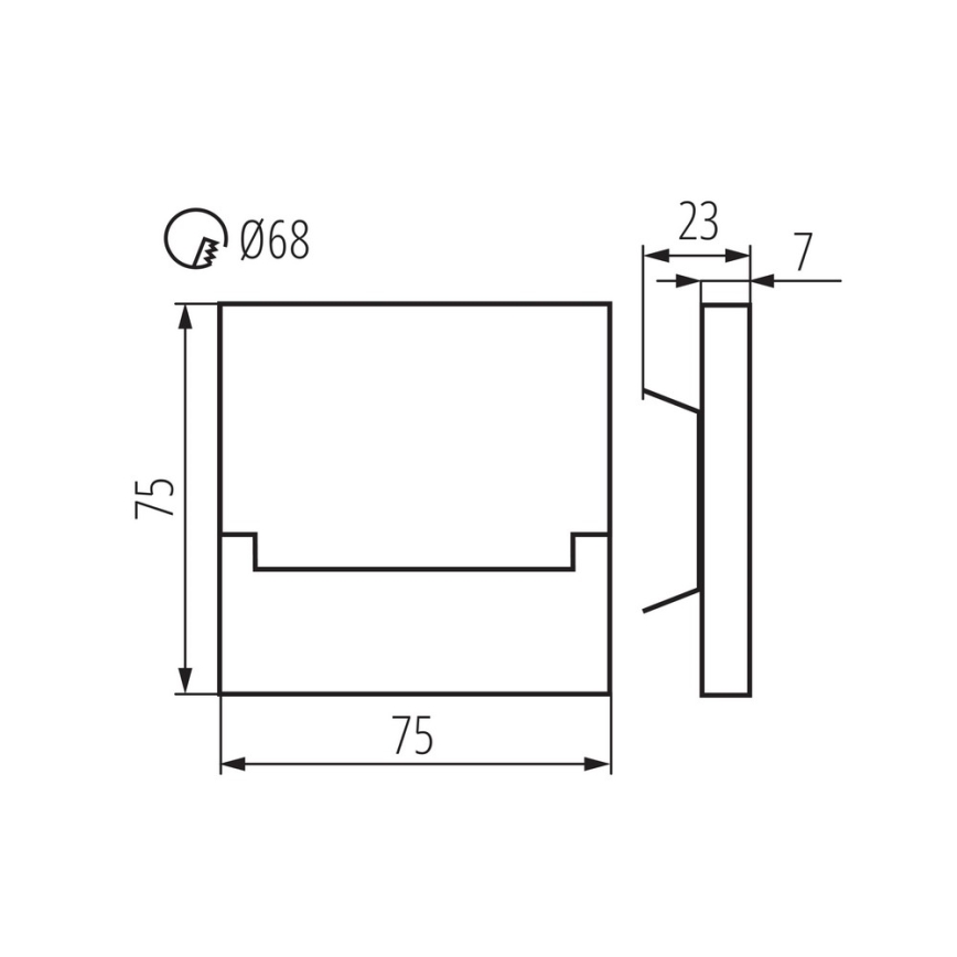 LED Fali lépcsőmegvilágító SABIK LED/0,8W/12V 3000K